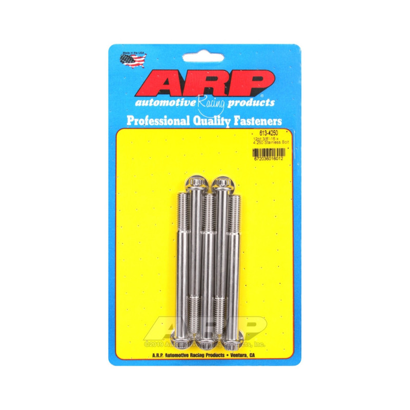 Șuruburi și piulițe universale ARP cu cap mic 3/8-16 – Oțel inoxidabil, 12 bucăți x 5 - ARP-613-4250 - 613-4250 - 3666618191140